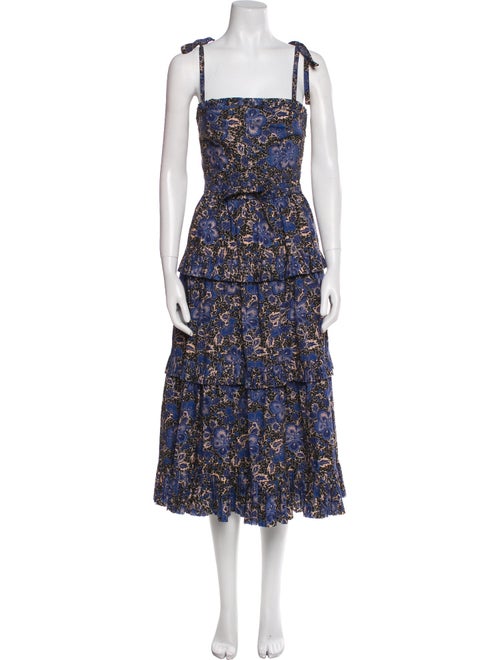 Ulla Johnson Floral Print Midi Length Dress
