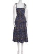 Ulla Johnson Floral Print Midi Length Dress