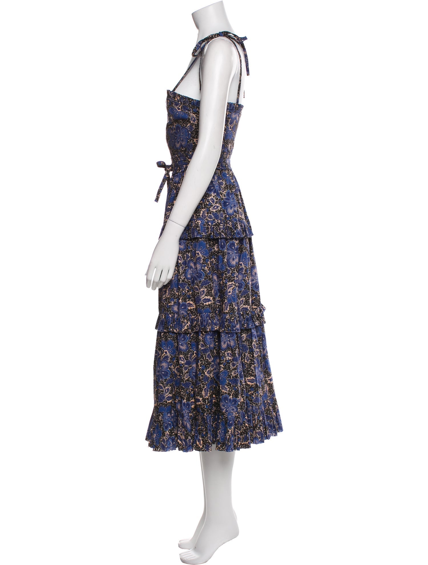 Ulla Johnson Floral Print Midi Length Dress