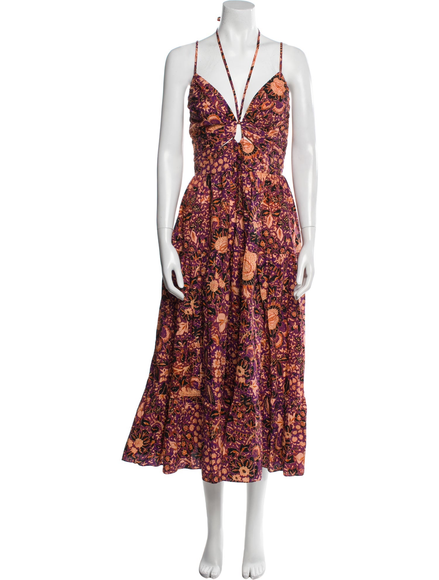 Ulla Johnson Floral Print Midi Length Dress