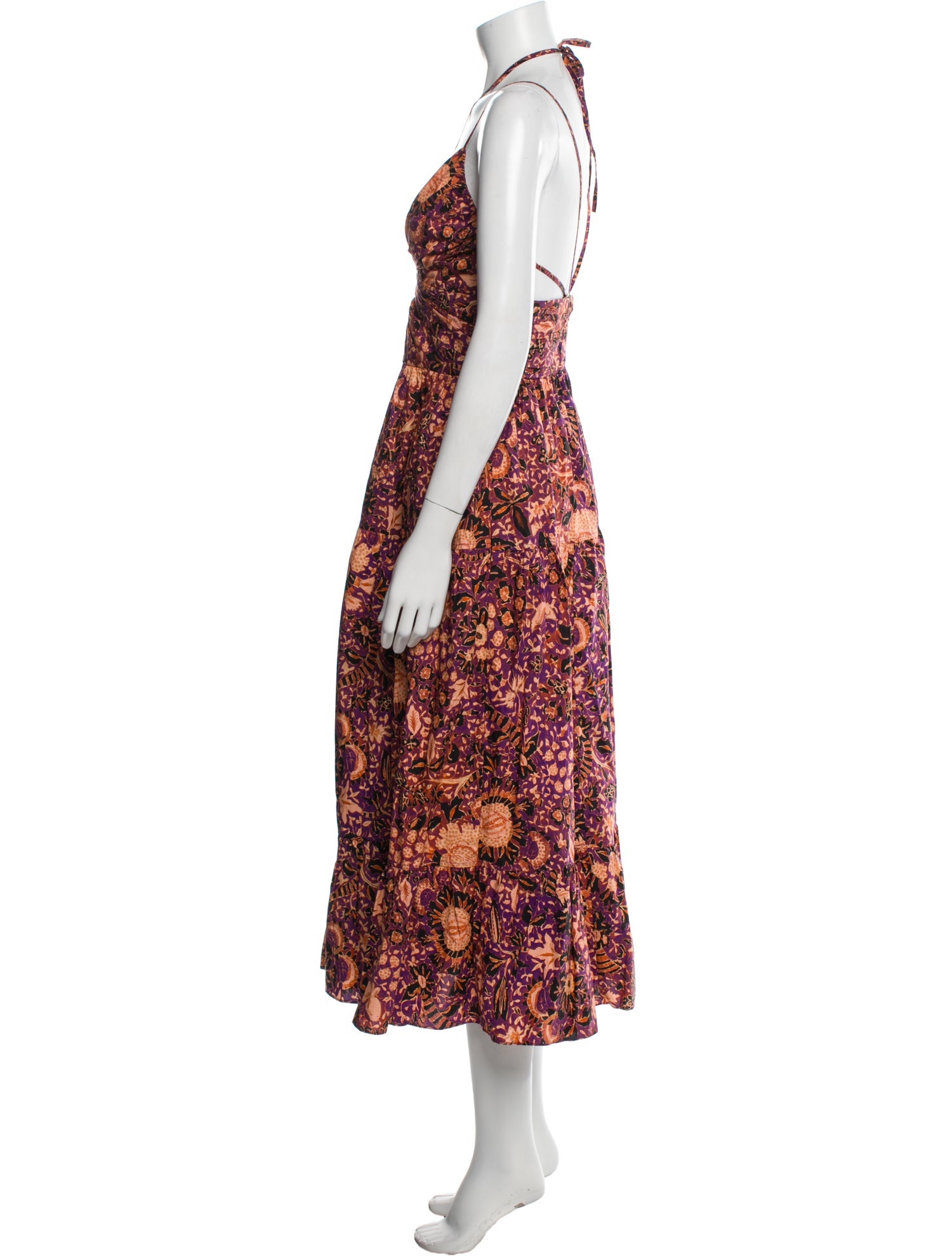 Ulla Johnson Floral Print Midi Length Dress