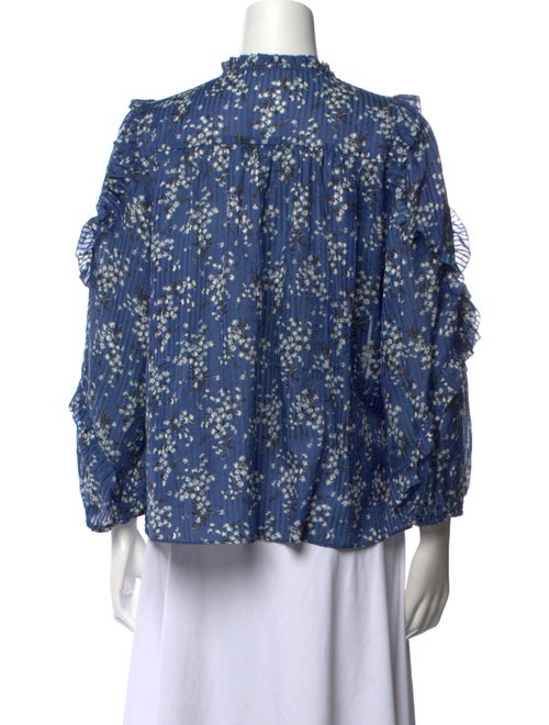 Ulla Johnson Floral Print Tie Neck Blouse