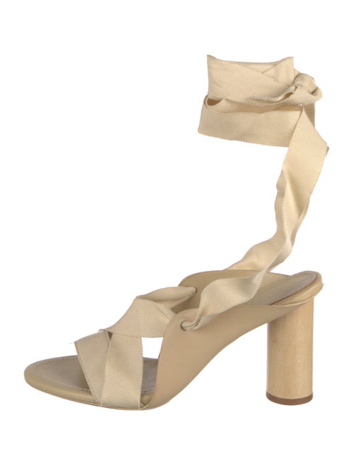 Ulla Johnson Leather Grosgrain Trim Gladiator Sandals