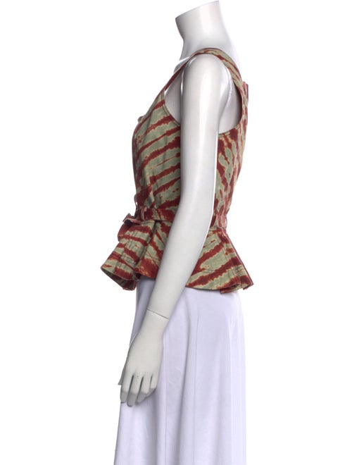 Ulla Johnson Printed Square Neckline Crop Top