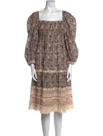 Ulla Johnson Paisley Print Knee-Length Dress