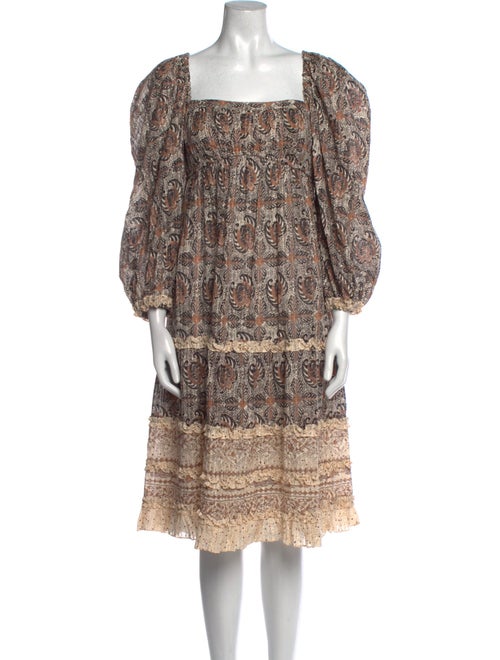 Ulla Johnson Paisley Print Knee-Length Dress