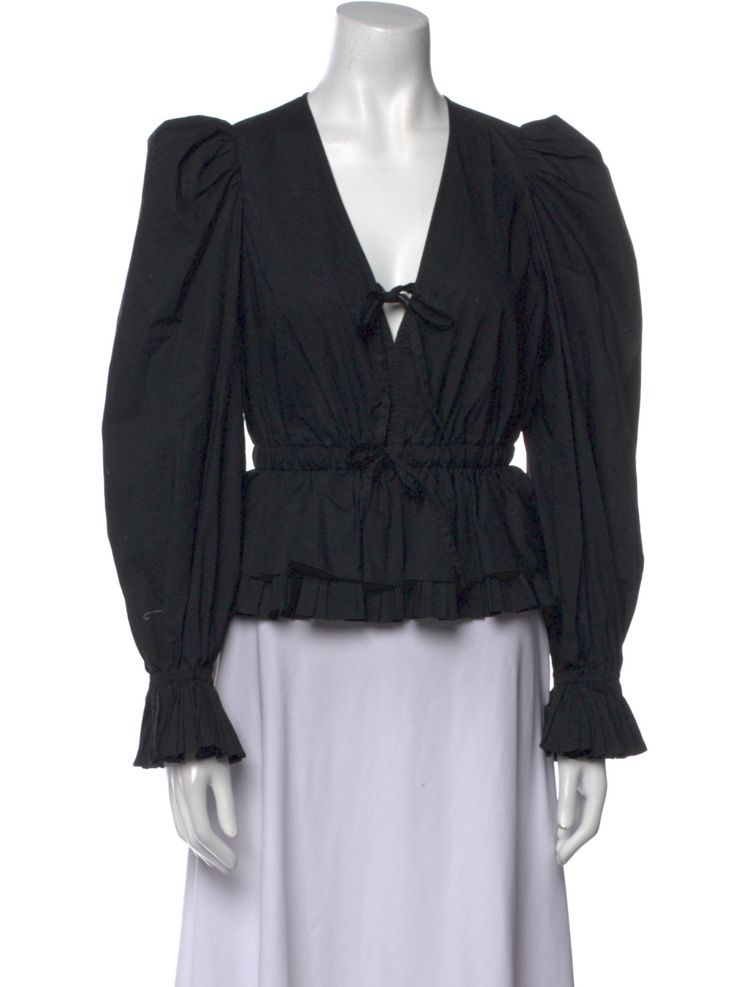 Ulla Johnson V-Neck Long Sleeve Blouse