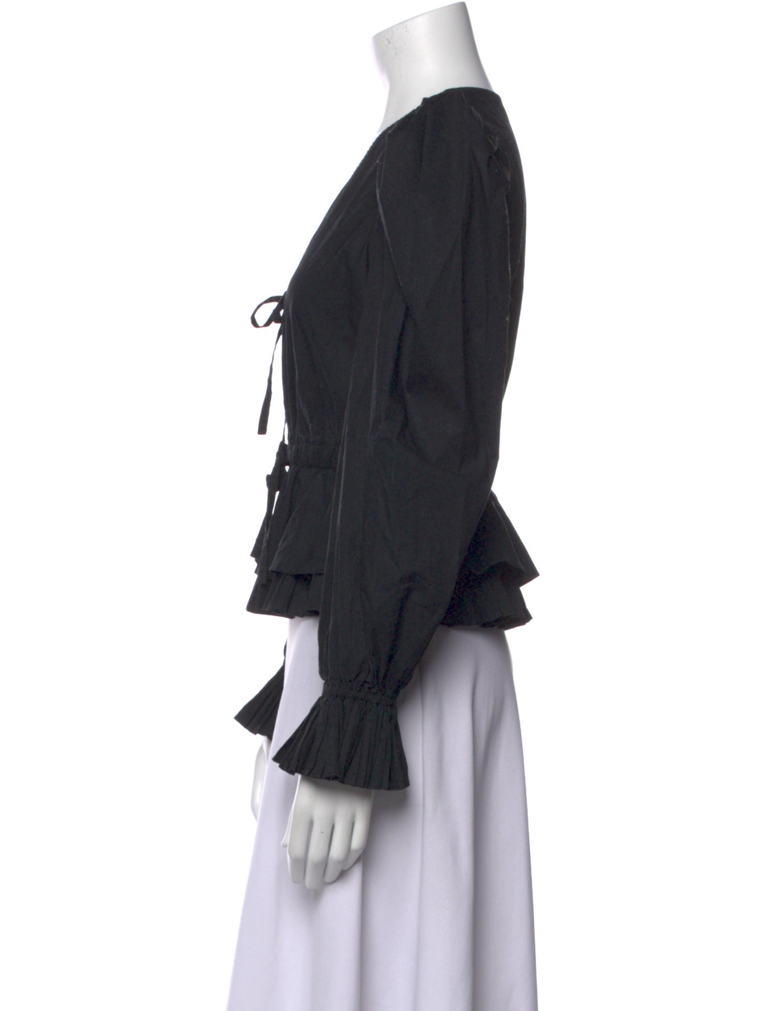 Ulla Johnson V-Neck Long Sleeve Blouse