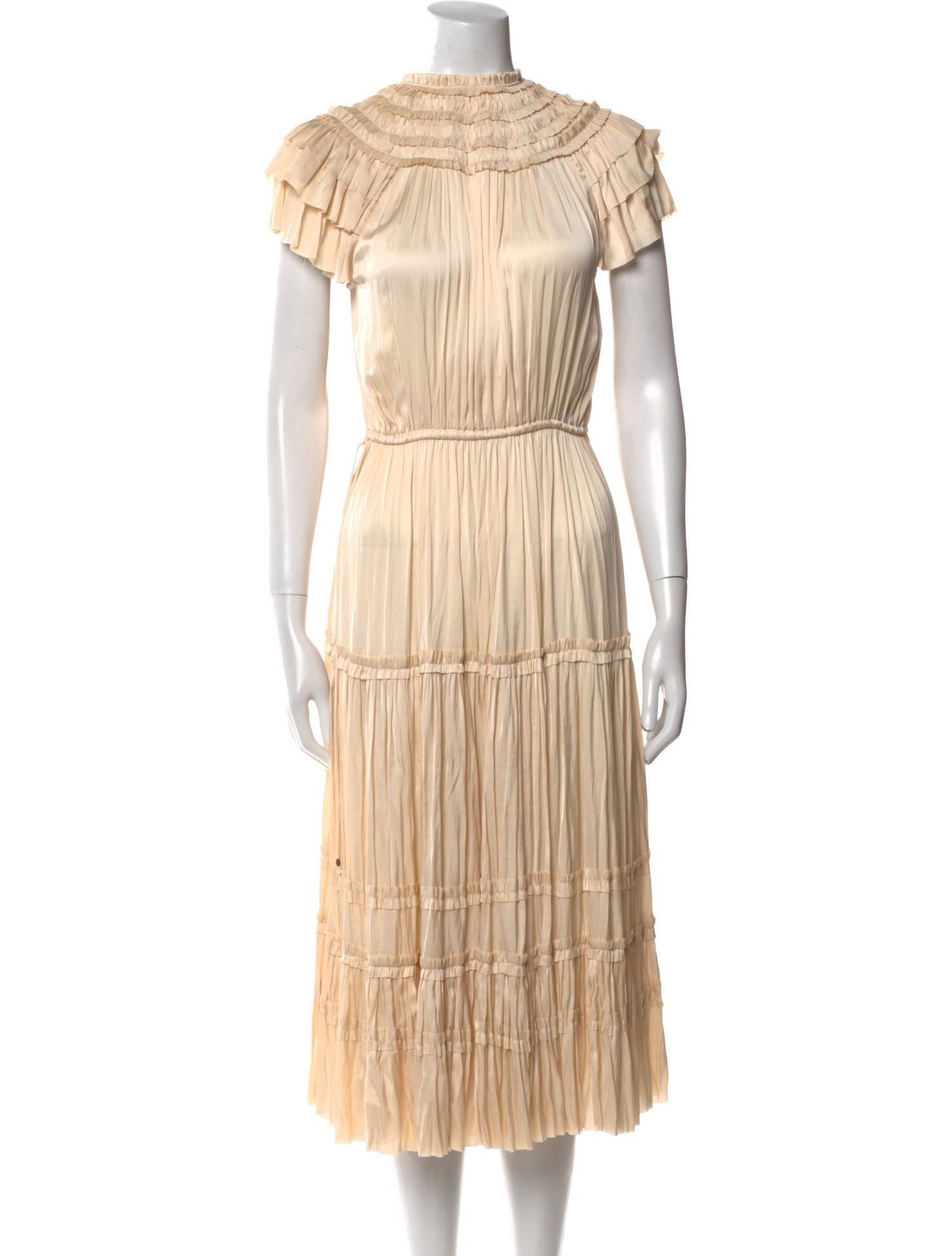 Ulla Johnson Mock Neck Midi Length Dress