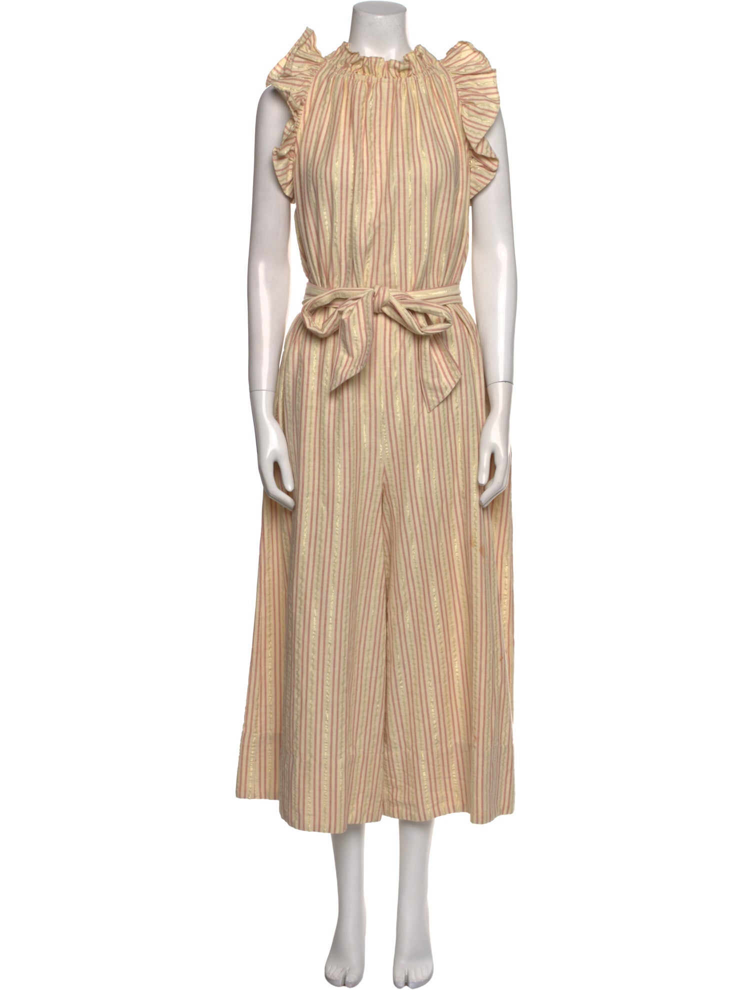 Ulla Johnson Striped Crew Neck Jumpsuit