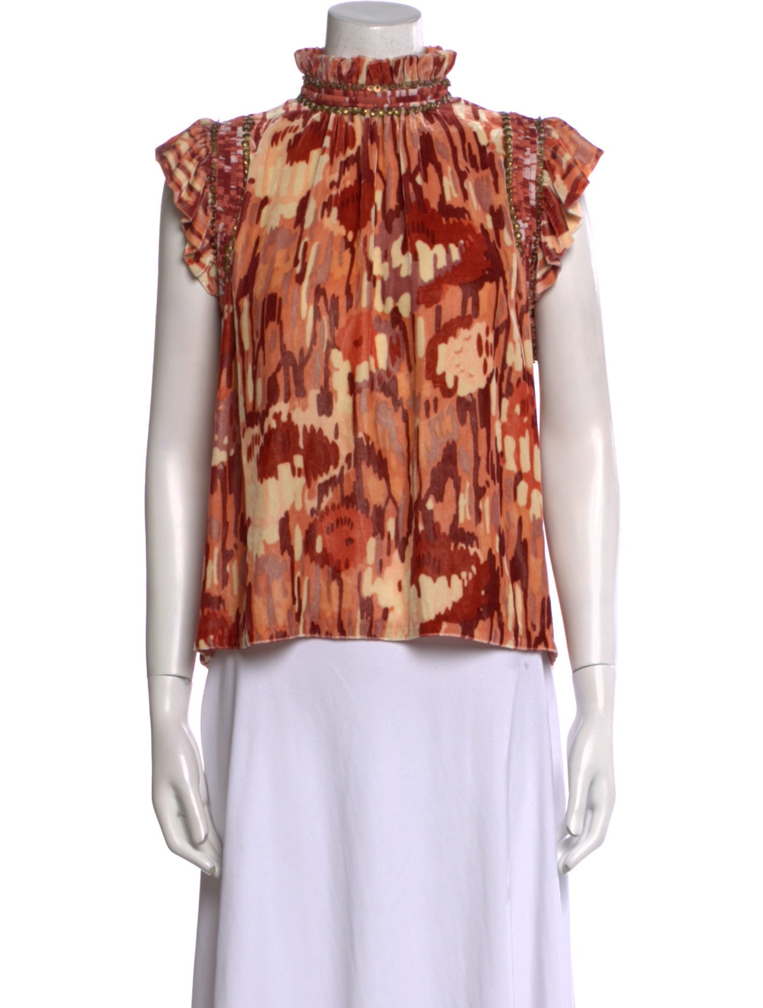 Ulla Johnson Floral Print Turtleneck Blouse