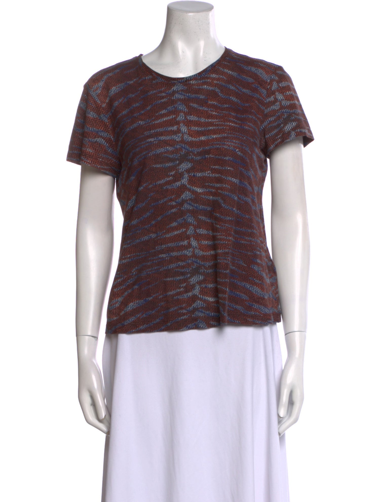 Ulla Johnson Printed Scoop Neck T-Shirt