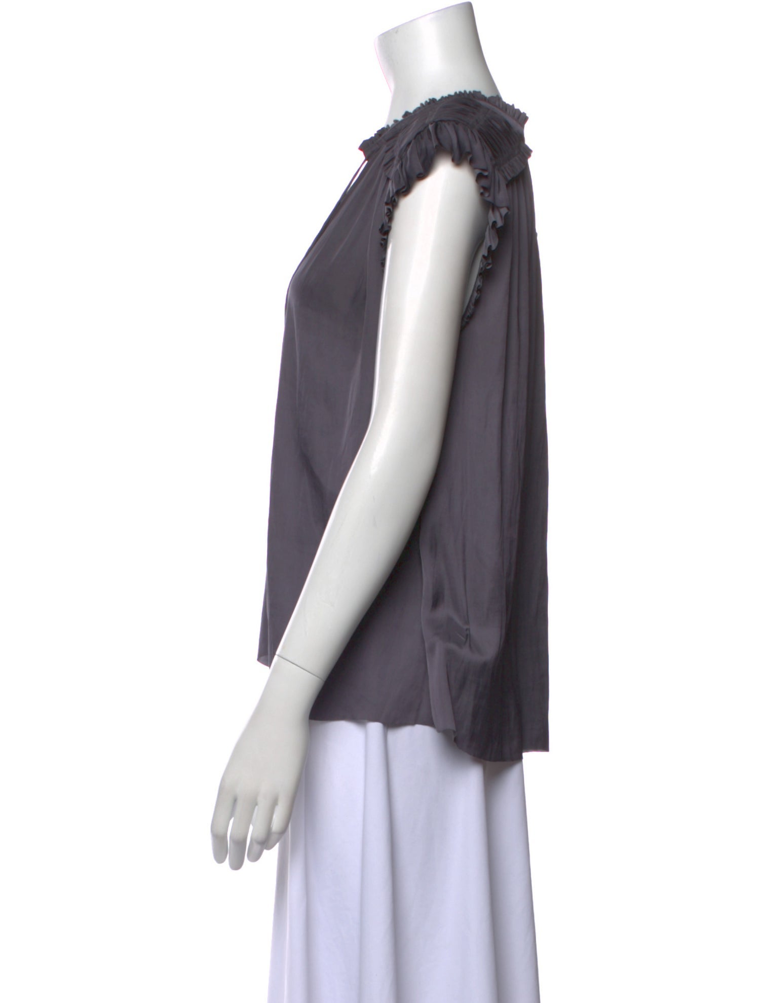 Ulla Johnson V-Neck Short Sleeve Blouse