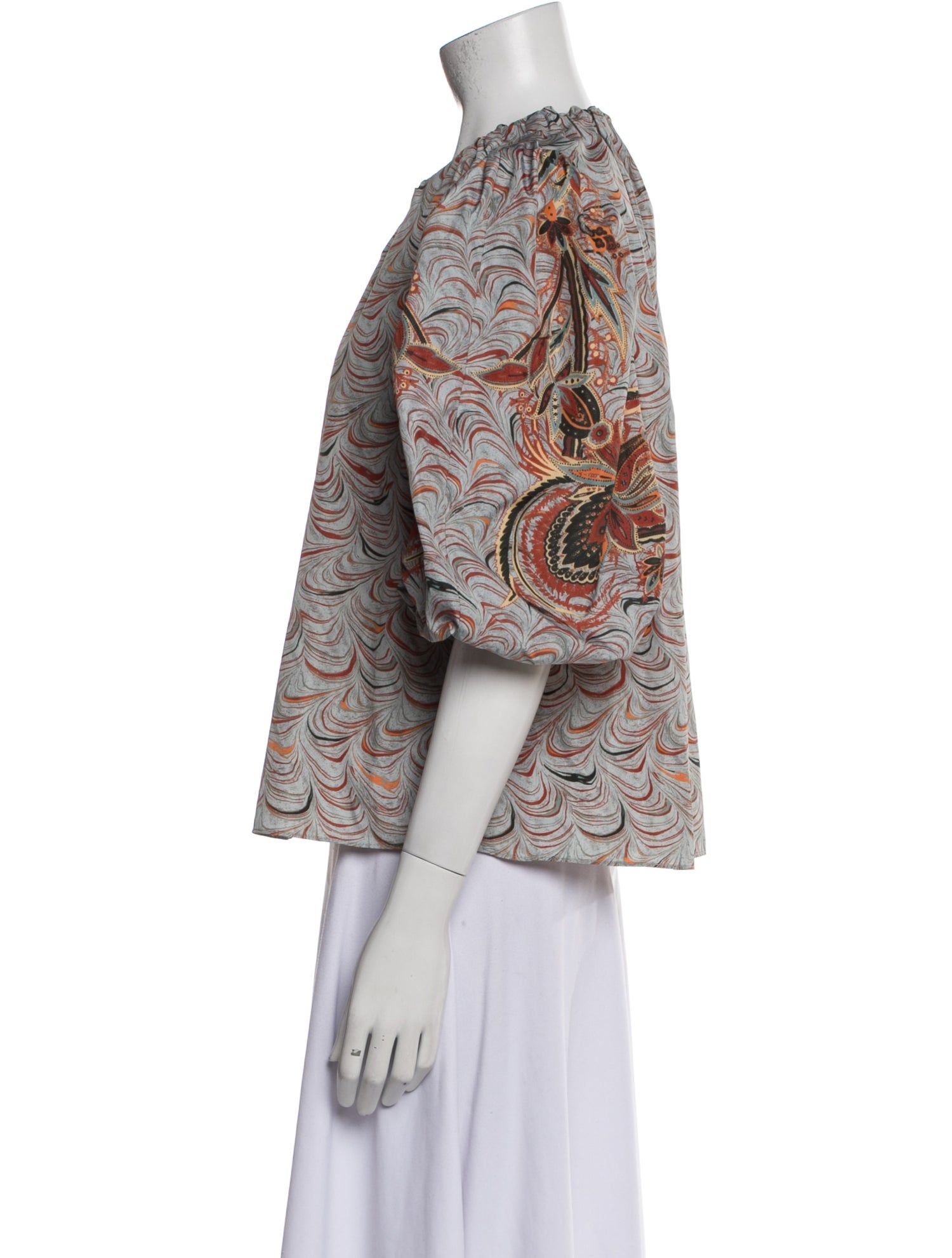 Ulla Johnson Printed Crew Neck Blouse