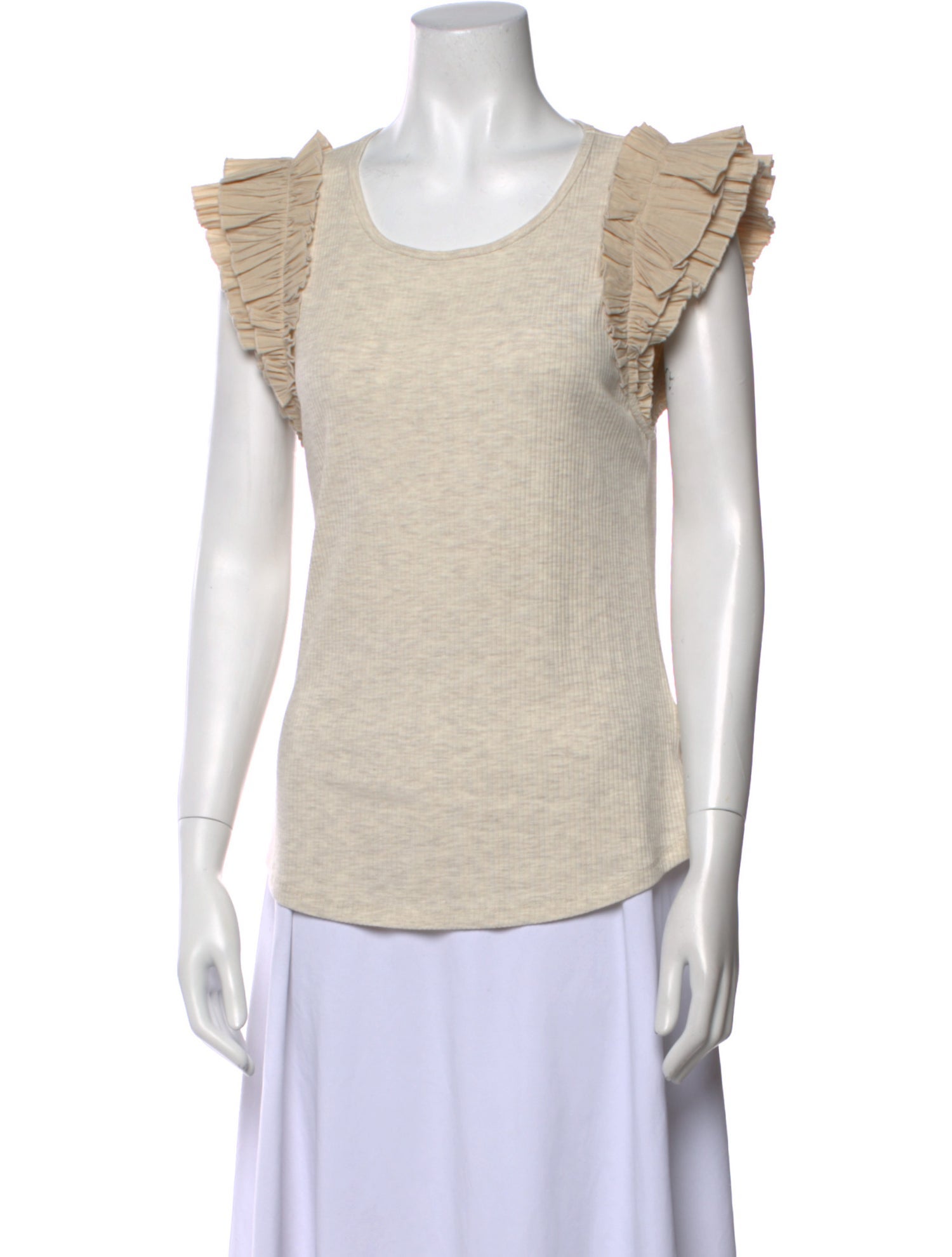 Ulla Johnson Scoop Neck Short Sleeve T-Shirt