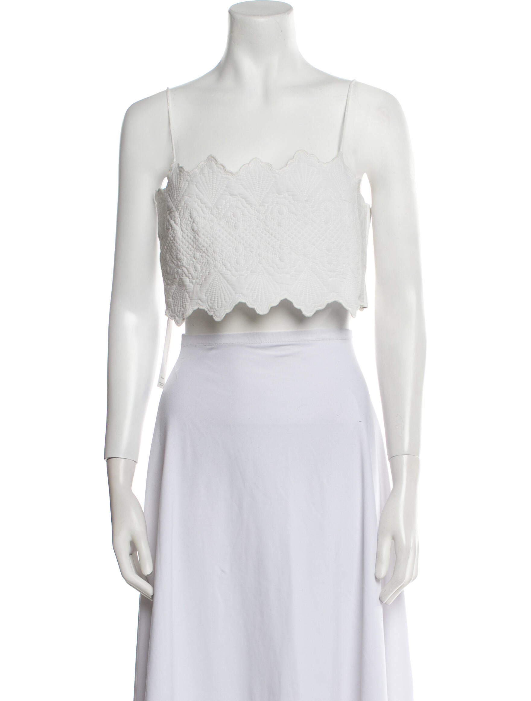 Ulla Johnson Square Neckline Sleeveless Crop Top