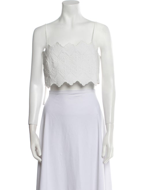 Ulla Johnson Square Neckline Sleeveless Crop Top