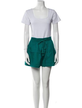 Ulla Johnson Striped Ruffle Embellishment Short Set