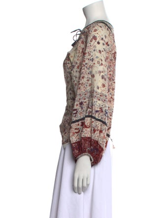 Ulla Johnson Silk Floral Print Blouse