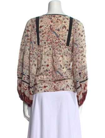 Ulla Johnson Silk Floral Print Blouse