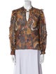 Ulla Johnson Printed V-Neck Blouse