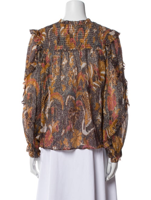 Ulla Johnson Printed V-Neck Blouse