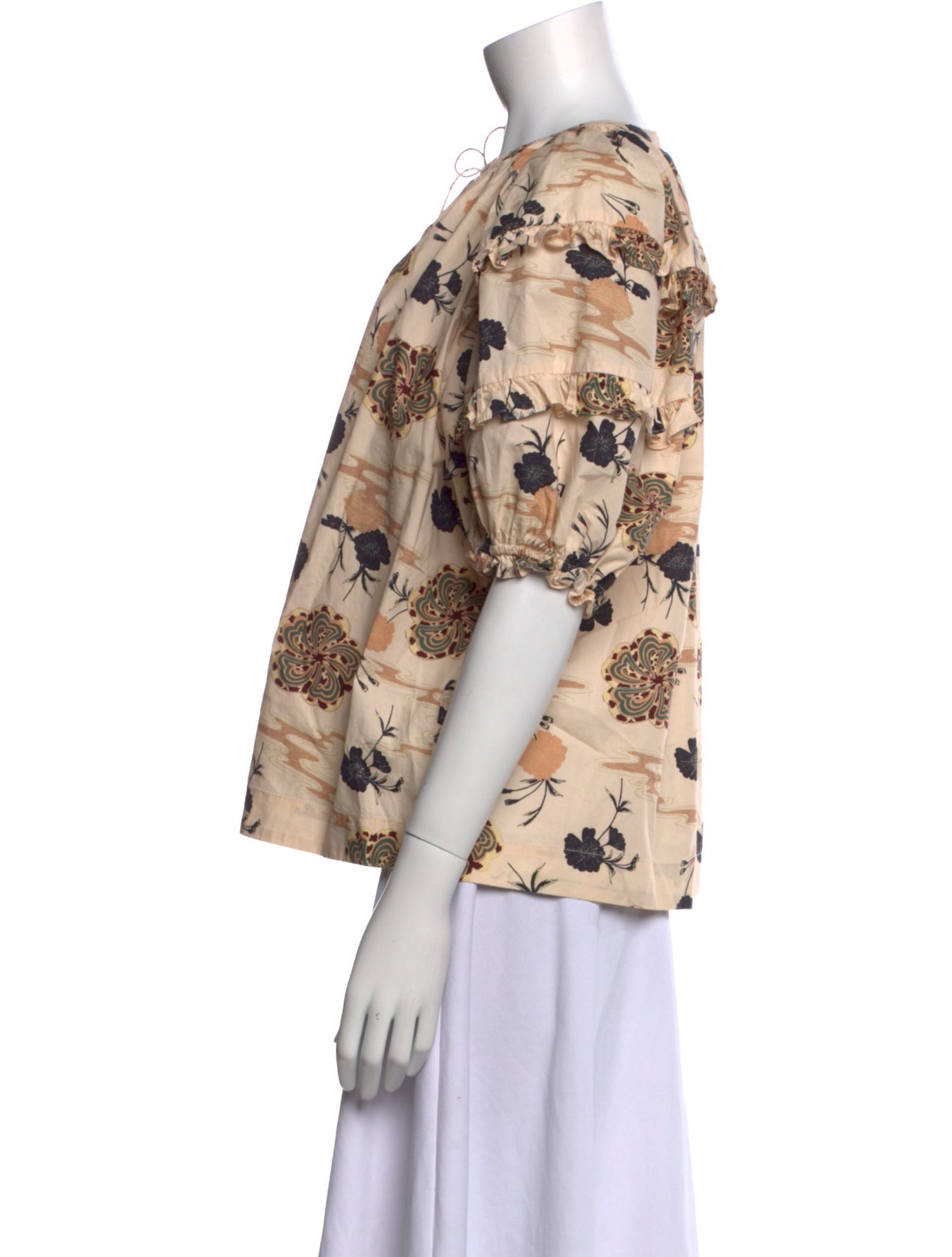 Ulla Johnson Printed Scoop Neck Blouse