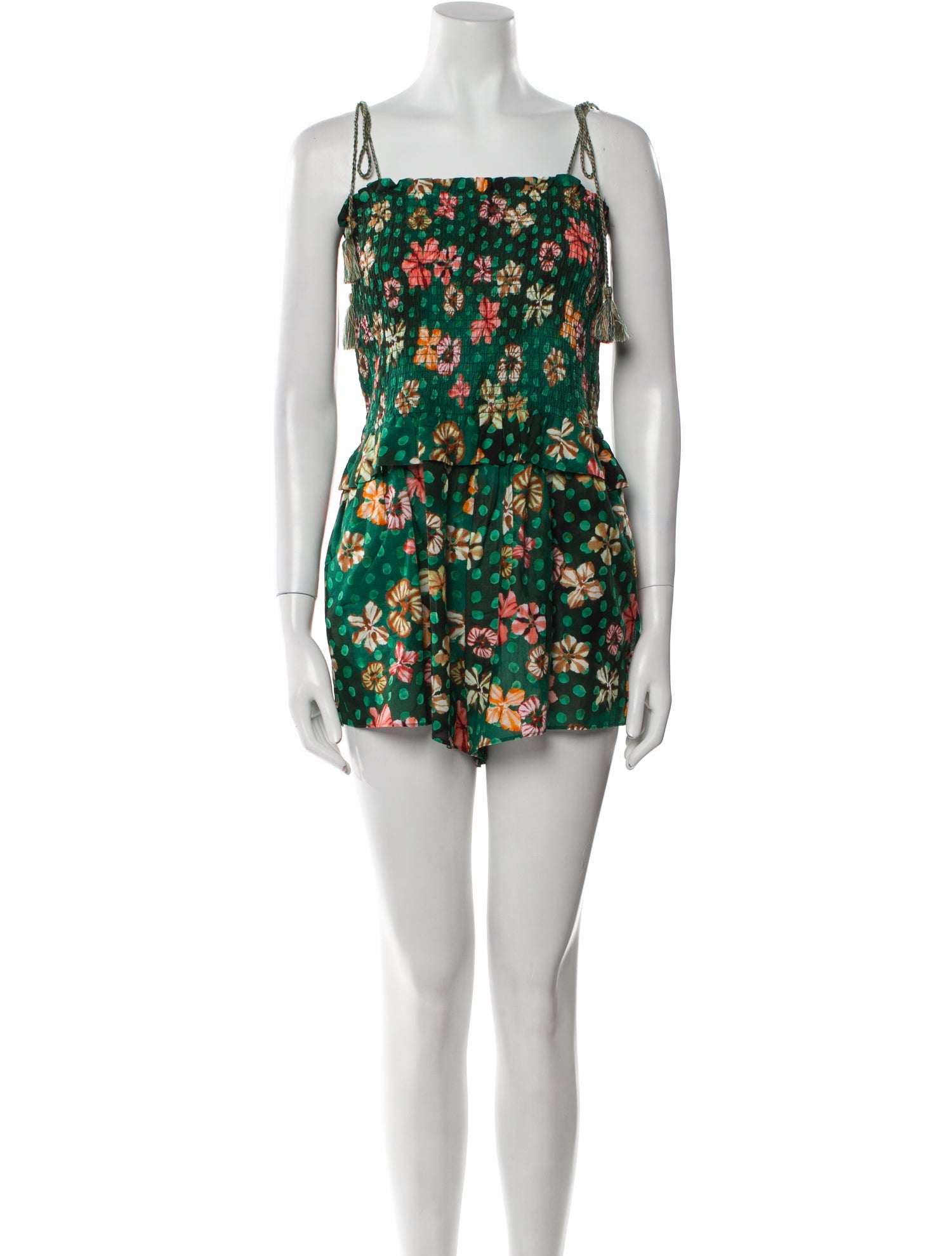 Ulla Johnson Floral Print Square Neckline Romper w/ Tags