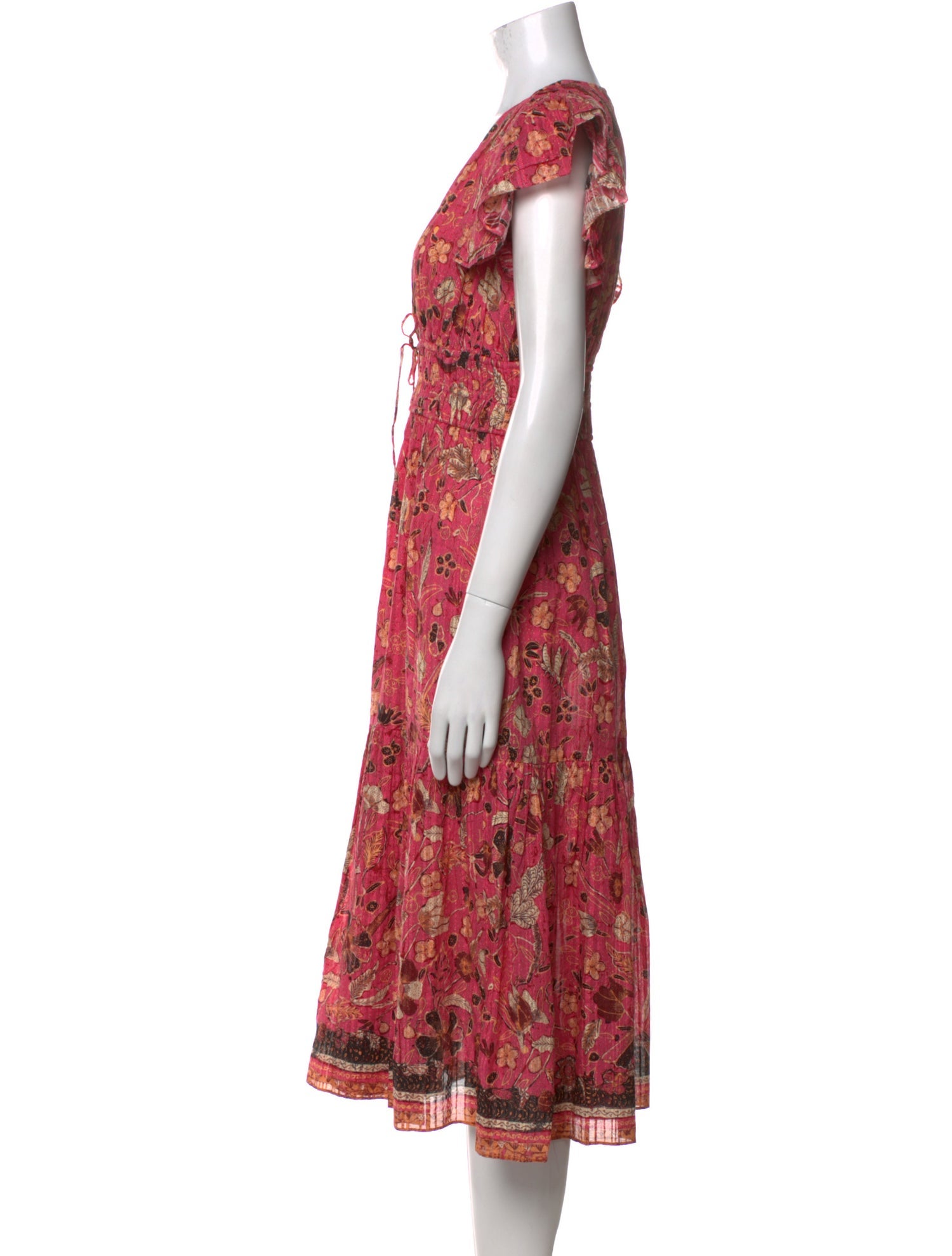 Ulla Johnson Floral Print Midi Length Dress