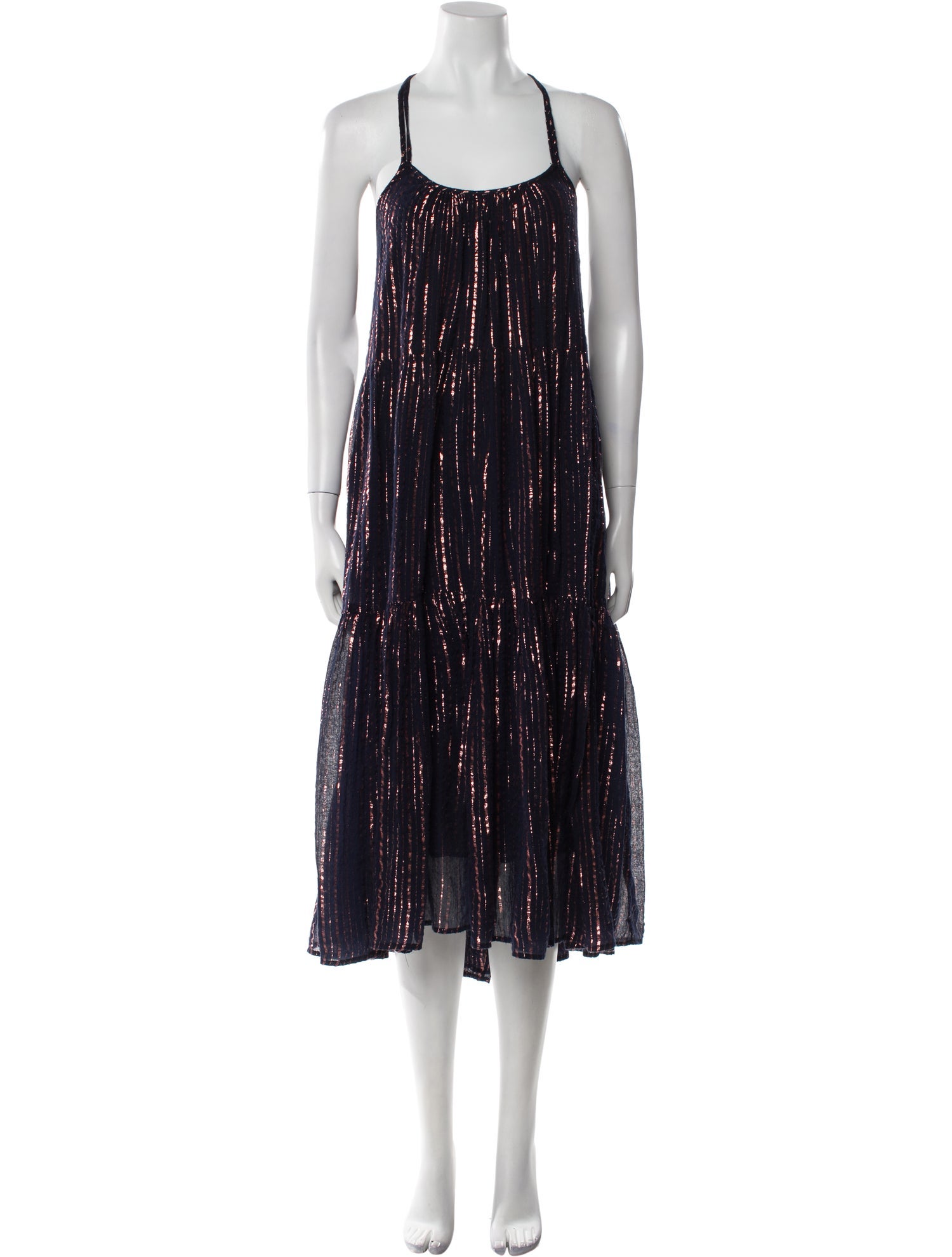 Ulla Johnson Striped Midi Length Dress