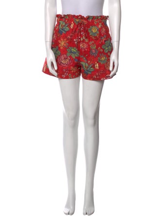 Ulla Johnson Floral Print Mini Shorts