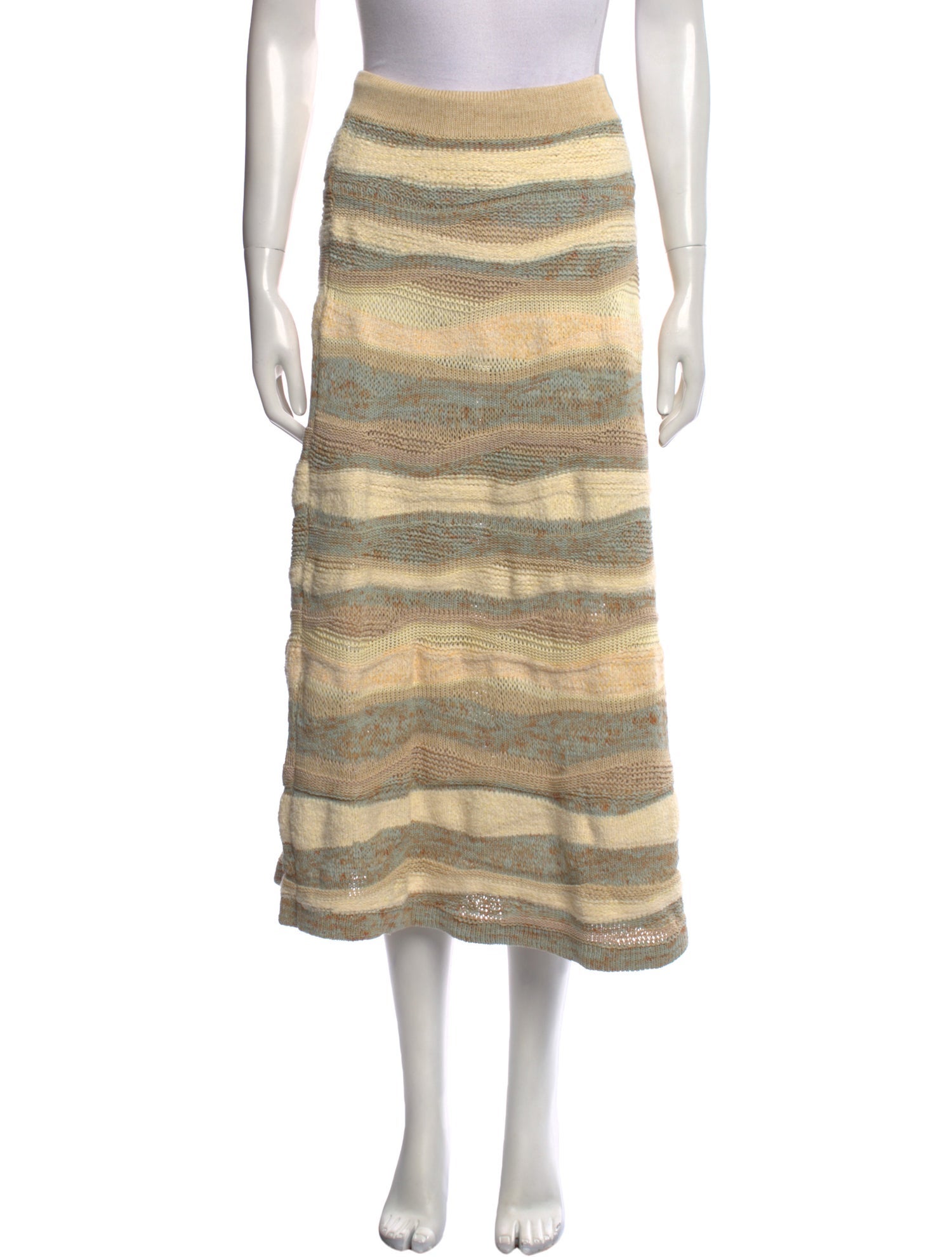 Ulla Johnson Striped Midi Length Skirt