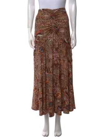 Ulla Johnson Paisley Print Midi Length Skirt