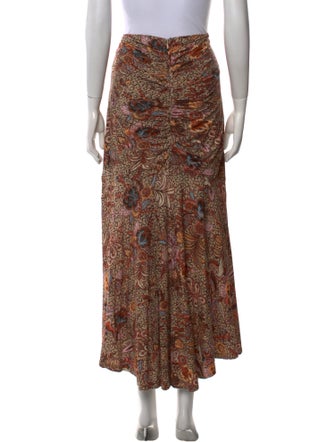 Ulla Johnson Paisley Print Midi Length Skirt