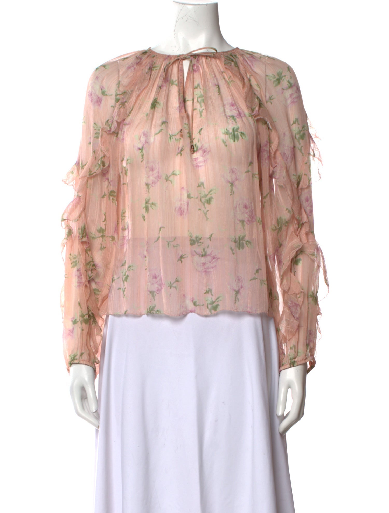 Ulla Johnson Silk Floral Print Blouse