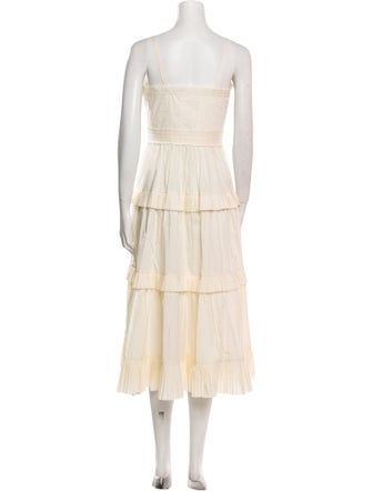 Ulla Johnson Square Neckline Midi Length Dress