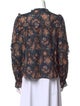 Ulla Johnson Floral Print Tie Neck Blouse