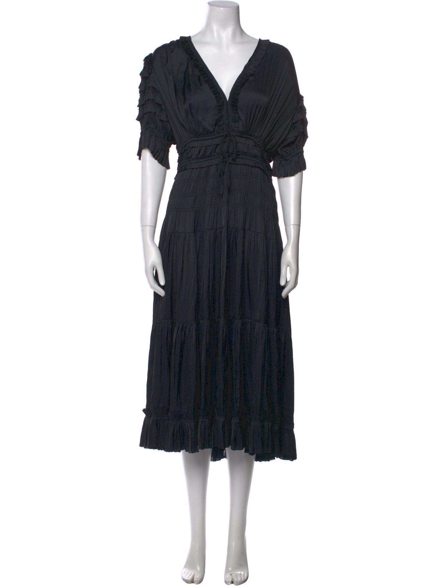 Ulla Johnson V-Neck Midi Length Dress