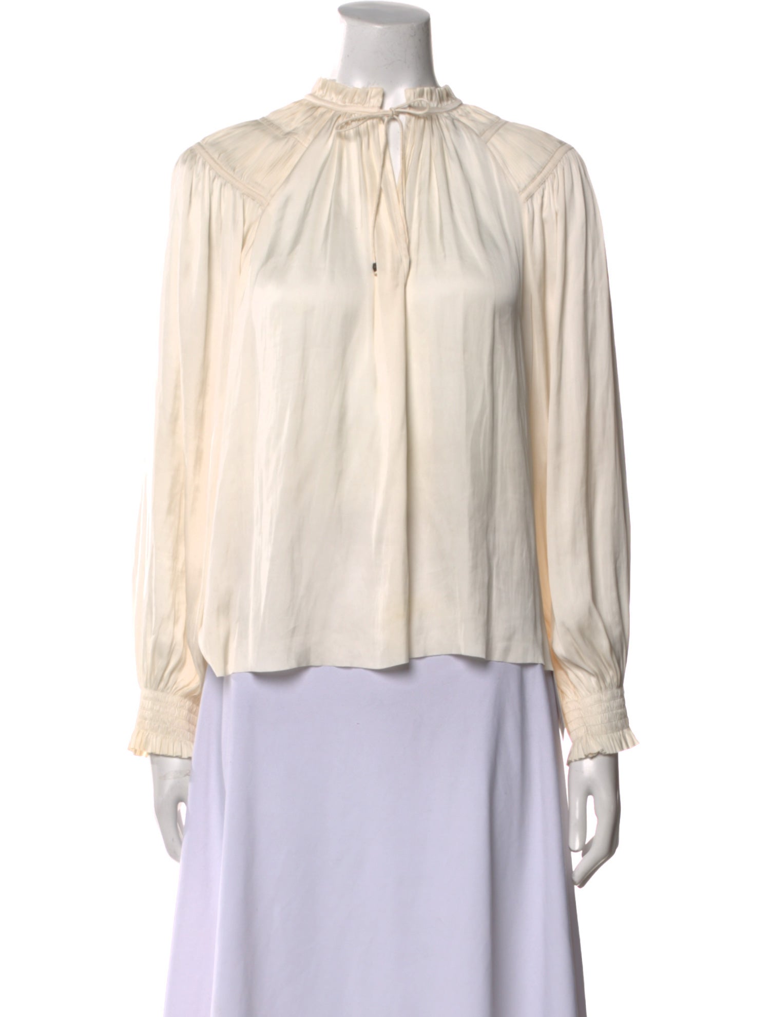 Ulla Johnson Mock Neck Long Sleeve Blouse