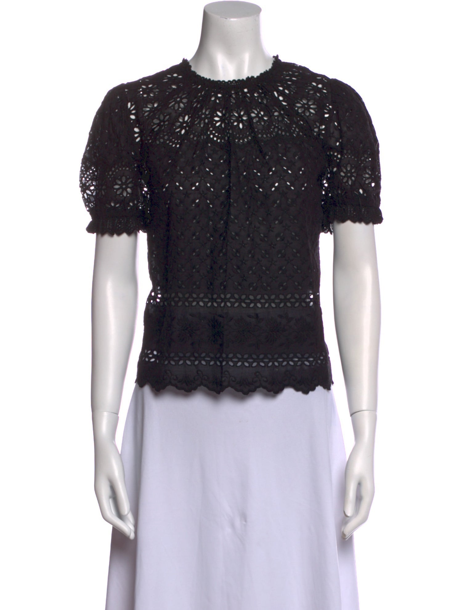 Ulla Johnson Crew Neck Short Sleeve Blouse