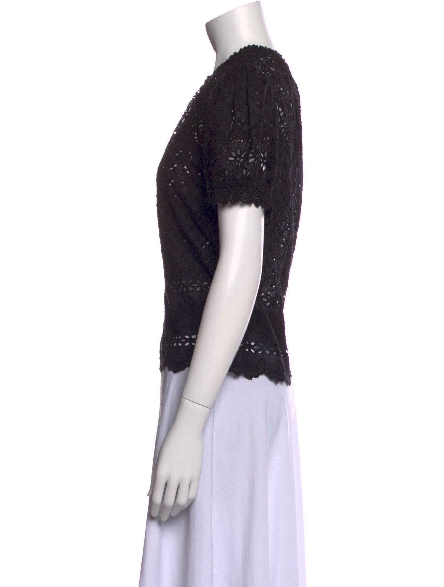 Ulla Johnson Crew Neck Short Sleeve Blouse