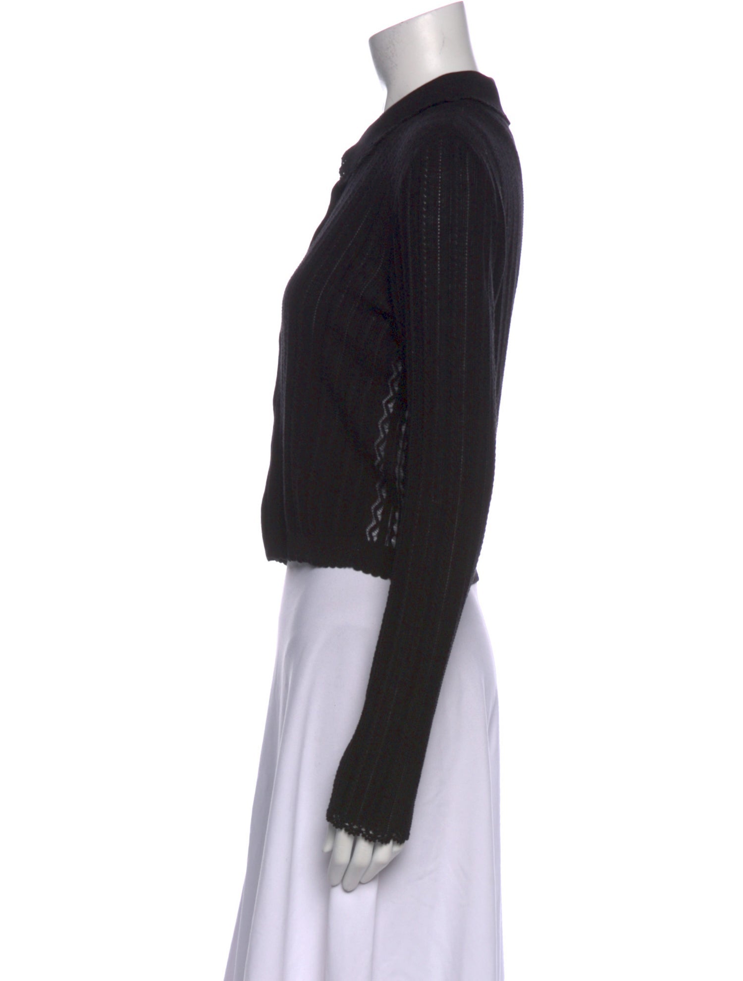 Ulla Johnson Silk Long Sleeve Crop Top