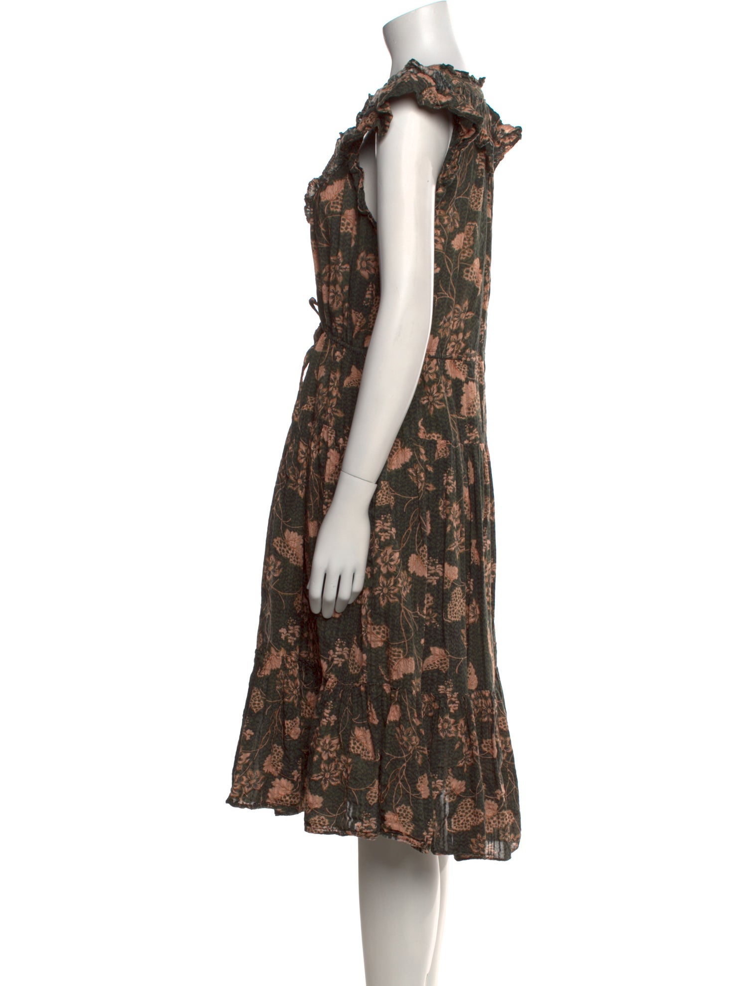 Ulla Johnson Floral Print Midi Length Dress