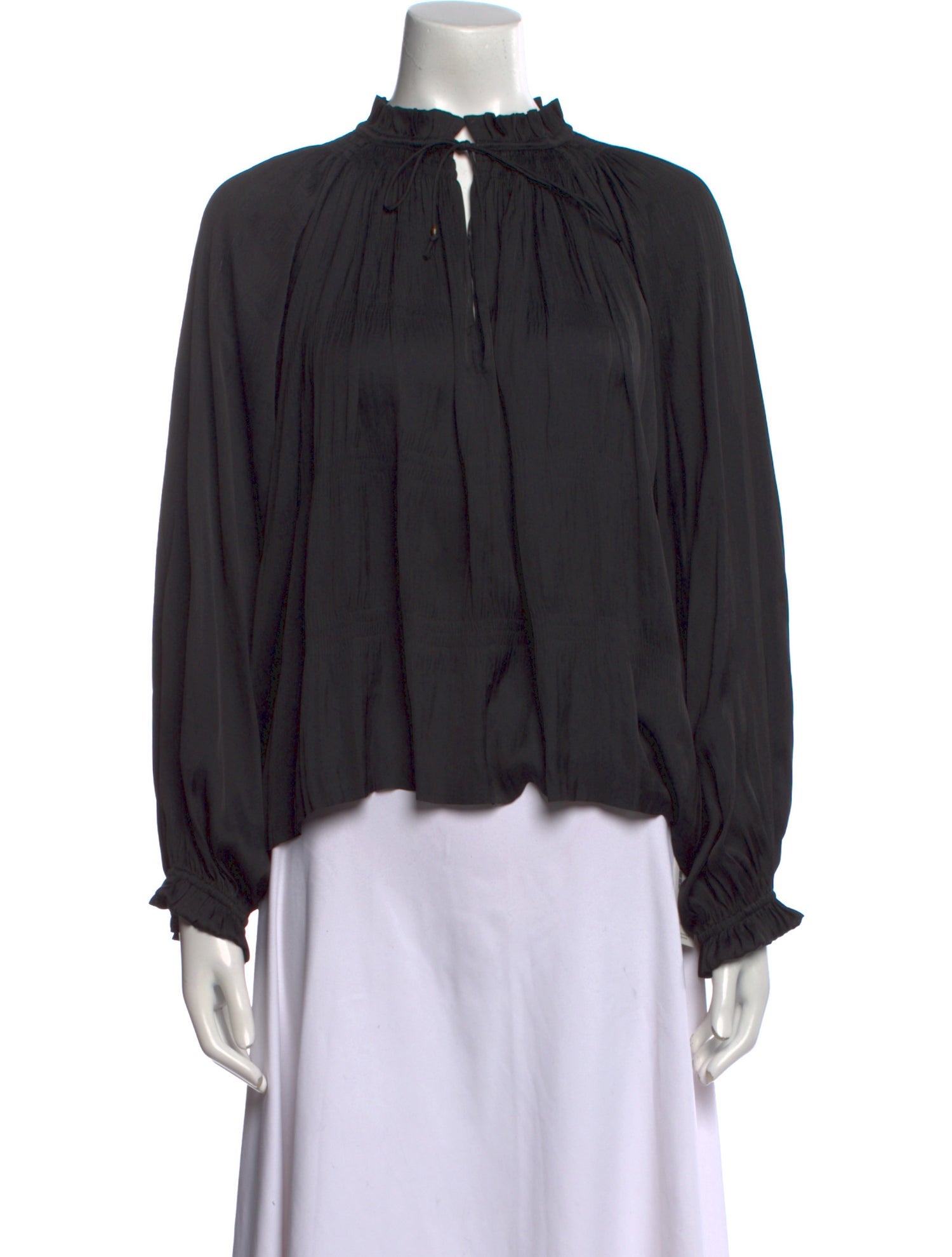 Ulla Johnson Mock Neck Long Sleeve Blouse