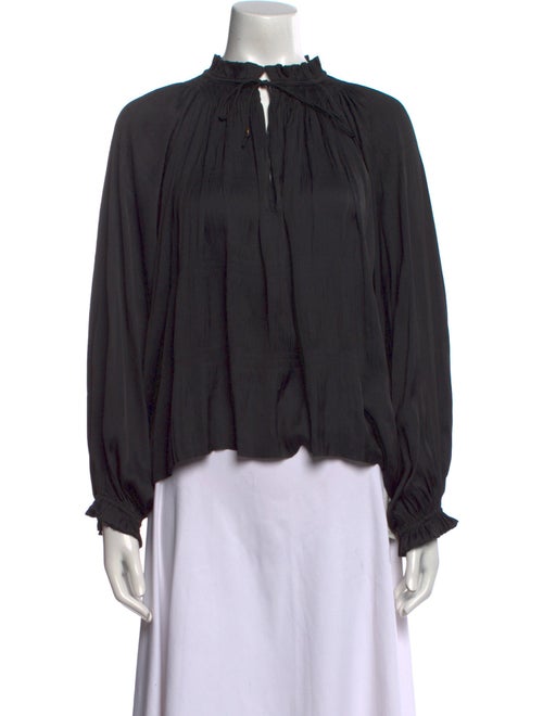 Ulla Johnson Mock Neck Long Sleeve Blouse