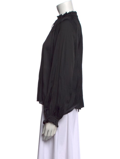 Ulla Johnson Mock Neck Long Sleeve Blouse