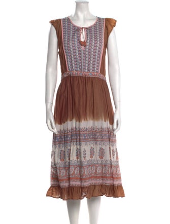 Ulla Johnson Printed Midi Length Dress