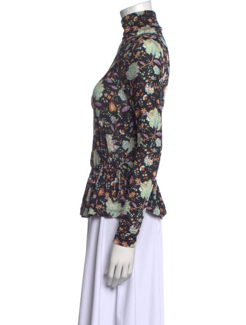Ulla Johnson Floral Print Mock Neck Blouse