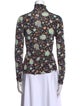 Ulla Johnson Floral Print Mock Neck Blouse