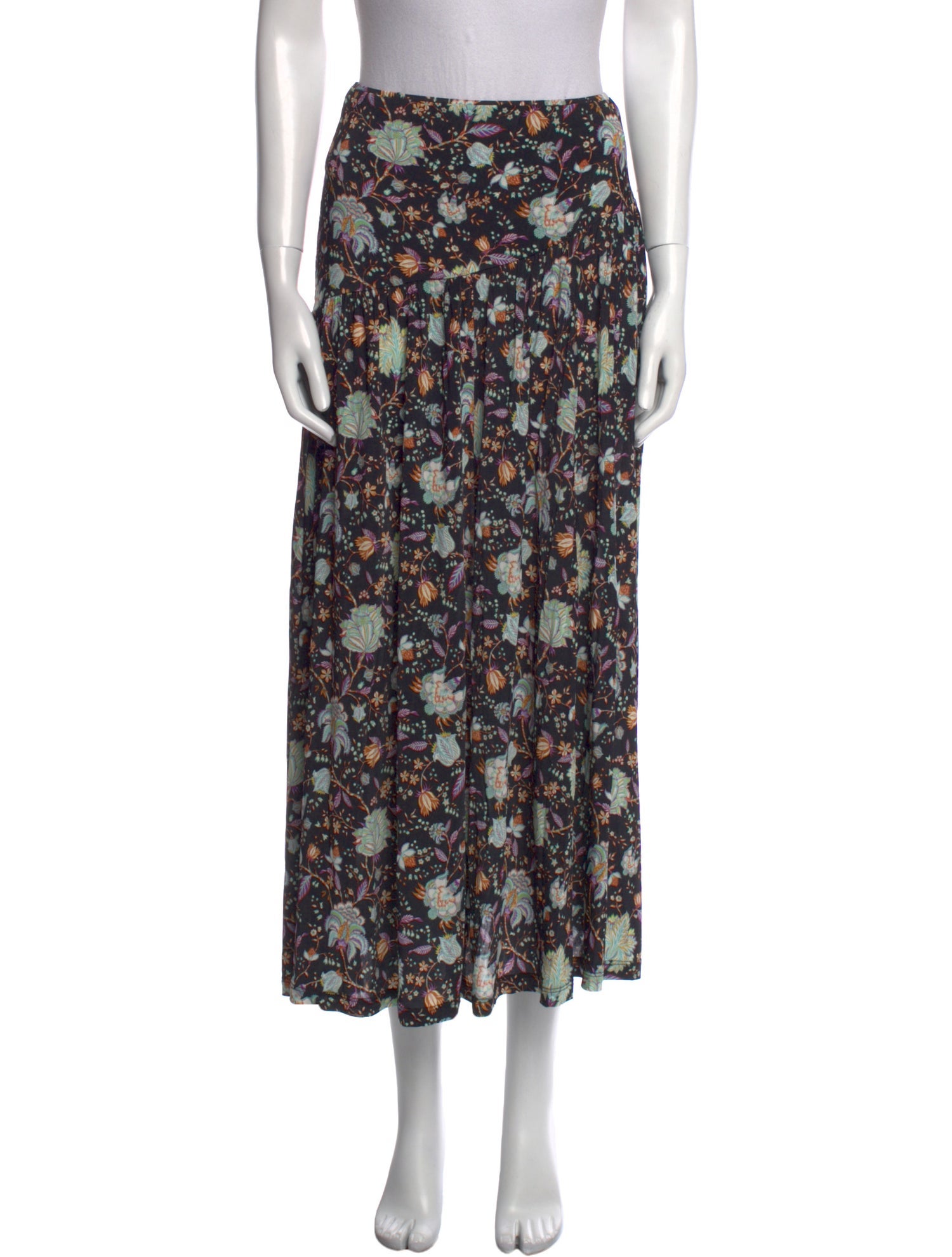 Ulla Johnson Floral Print Midi Length Skirt